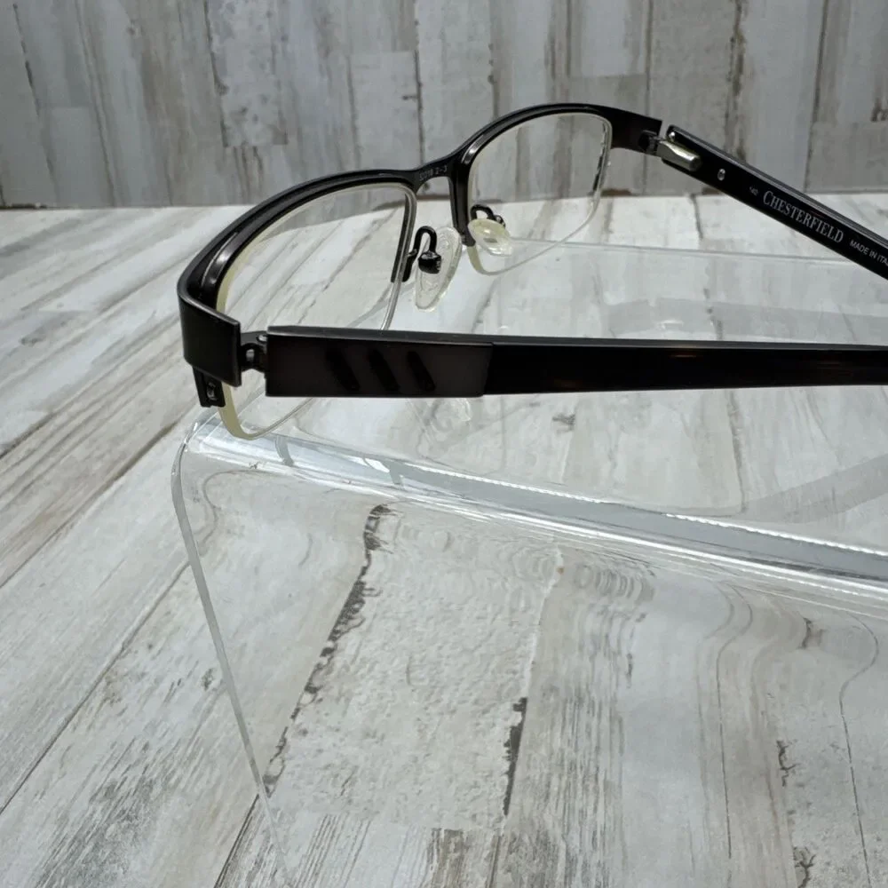 Chesterfield CH840 52-18-140 Gun Metal Brown Tortoise Flex Hinge Eyeglass Frames